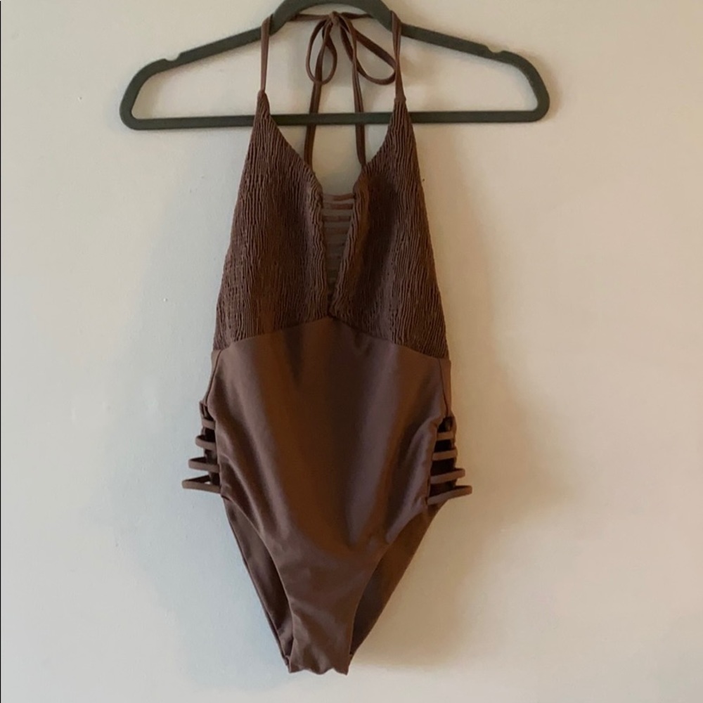 Tori praver backless one piece